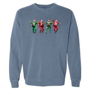 Funny Trump Dance Santa Claus Christmas Garment-Dyed Sweatshirt