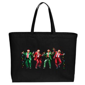 Funny Trump Dance Santa Claus Christmas Cotton Canvas Jumbo Tote