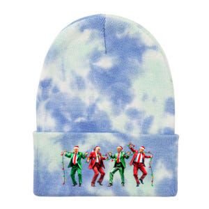 Funny Trump Dance Santa Claus Christmas Tie Dye 12in Knit Beanie