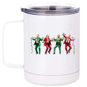 Funny Trump Dance Santa Claus Christmas 12 oz Stainless Steel Tumbler Cup