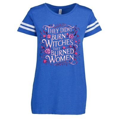 Floral They Didnt Burn Witches They Burned Women Feminist Enza Ladies Jersey Football T-Shirt