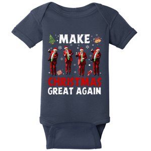 Funny Trump Dance Santa Claus Make Christmas Great Again Baby Bodysuit