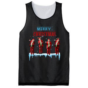 Funny Trump Dance Santa Claus Christmas Xmas Pajamas Holiday Mesh Reversible Basketball Jersey Tank