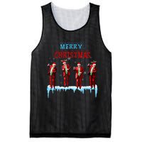 Funny Trump Dance Santa Claus Christmas Xmas Pajamas Holiday Mesh Reversible Basketball Jersey Tank