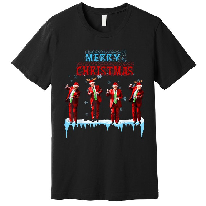 Funny Trump Dance Santa Claus Christmas Xmas Pajamas Holiday Premium T-Shirt