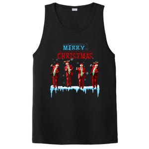 Funny Trump Dance Santa Claus Christmas Xmas Pajamas Holiday PosiCharge Competitor Tank