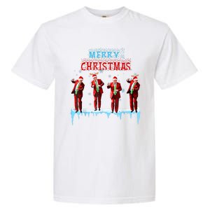 Funny Trump Dance Santa Claus Christmas Xmas Pajamas Holiday Garment-Dyed Heavyweight T-Shirt