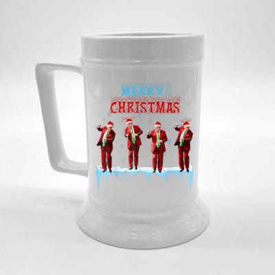 Funny Trump Dance Santa Claus Christmas Xmas Pajamas Holiday Beer Stein