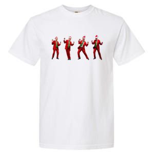 Funny Trump Dance Santa Claus Christmas Xmas Pajamas Holiday Garment-Dyed Heavyweight T-Shirt