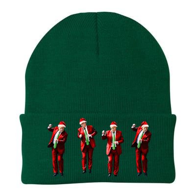 Funny Trump Dance Santa Claus Christmas Xmas Pajamas Holiday Knit Cap Winter Beanie