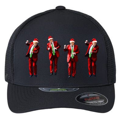 Funny Trump Dance Santa Claus Christmas Xmas Pajamas Holiday Flexfit Unipanel Trucker Cap