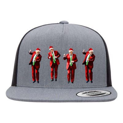 Funny Trump Dance Santa Claus Christmas Xmas Pajamas Holiday Flat Bill Trucker Hat