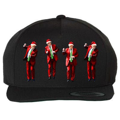 Funny Trump Dance Santa Claus Christmas Xmas Pajamas Holiday Wool Snapback Cap