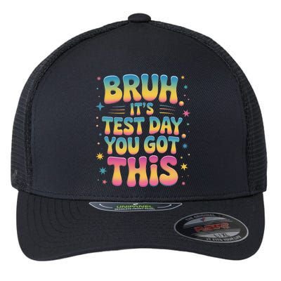Funny Testing Day 2025 Quote Cool Test Day 2025 Teacher Flexfit Unipanel Trucker Cap