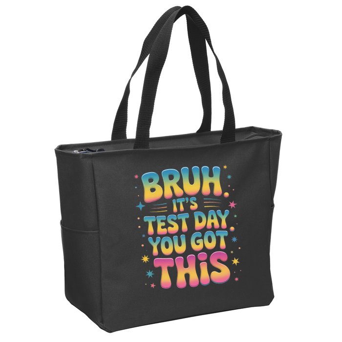Funny Testing Day 2025 Quote Cool Test Day 2025 Teacher Zip Tote Bag