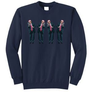 Funny Trump Dance Santa Christmas Ugly Sweater Xmas Holiday Tall Sweatshirt