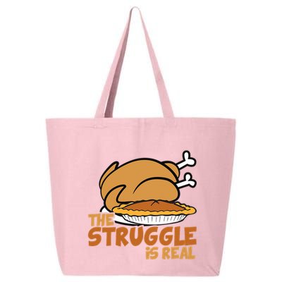 Funny Thanksgiving Day Struggle Is Real Pie Turkey 25L Jumbo Tote