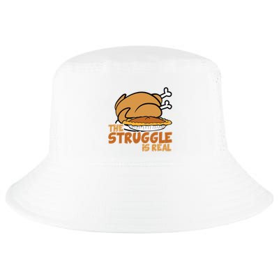 Funny Thanksgiving Day Struggle Is Real Pie Turkey Cool Comfort Performance Bucket Hat