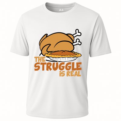 Funny Thanksgiving Day Struggle Is Real Pie Turkey Performance Shirt