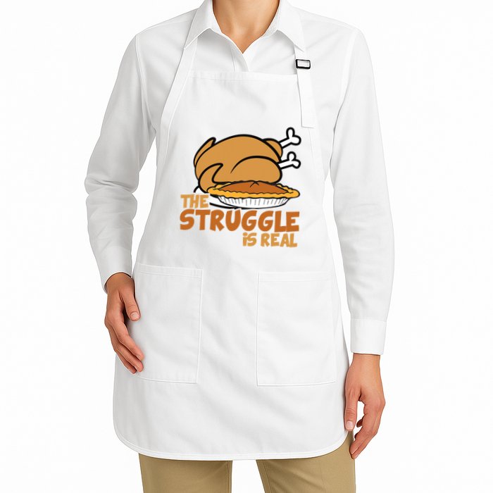 Funny Thanksgiving Day Struggle Is Real Pie Turkey Apron