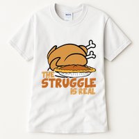 Funny Thanksgiving Day Struggle Is Real Pie Turkey Tall T-Shirt