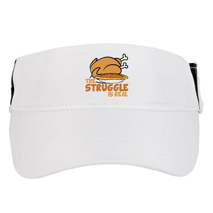 Funny Thanksgiving Day Struggle Is Real Pie Turkey Adult Drive Performance Visor