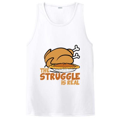 Funny Thanksgiving Day Struggle Is Real Pie Turkey PosiCharge Competitor Tank