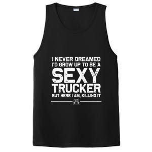 Funny Truck Driver Design For Trucker Women Trucking Lover PosiCharge Competitor Tank