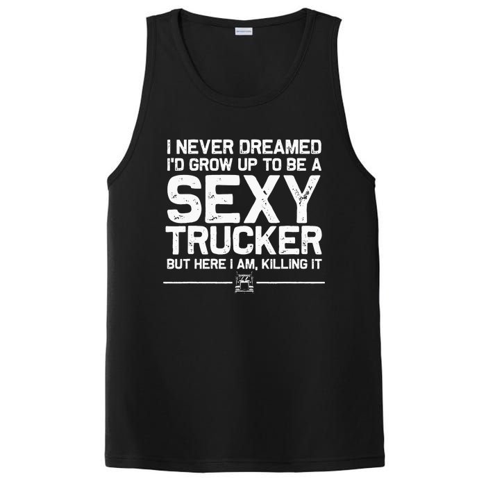 Funny Truck Driver Design For Trucker Women Trucking Lover PosiCharge Competitor Tank