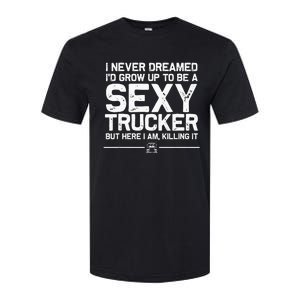 Funny Truck Driver Design For Trucker Women Trucking Lover Softstyle CVC T-Shirt