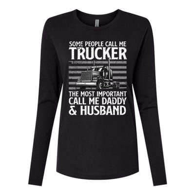 Funny Truck Driver Dad Trucker Trucking Lover Womens Cotton Relaxed Long Sleeve T-Shirt