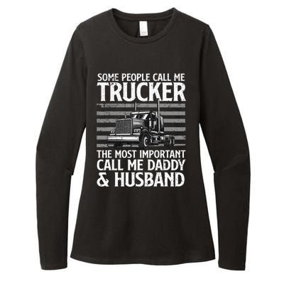 Funny Truck Driver Dad Trucker Trucking Lover Womens CVC Long Sleeve Shirt