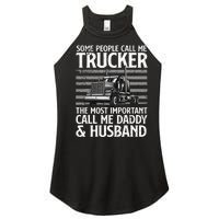 Funny Truck Driver Dad Trucker Trucking Lover Women's Perfect Tri Rocker Tank