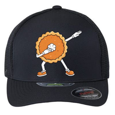 Funny Thanksgiving Dabbing Pumpkin Pie Flexfit Unipanel Trucker Cap