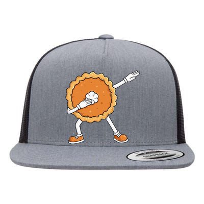 Funny Thanksgiving Dabbing Pumpkin Pie Flat Bill Trucker Hat