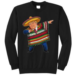 Funny Trump Dabbing Mexican Poncho Cinco De Mayo Sweatshirt