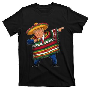 Funny Trump Dabbing Mexican Poncho Cinco De Mayo T-Shirt