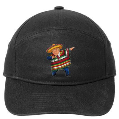 Funny Trump Dabbing Mexican Poncho Cinco De Mayo 7-Panel Snapback Hat