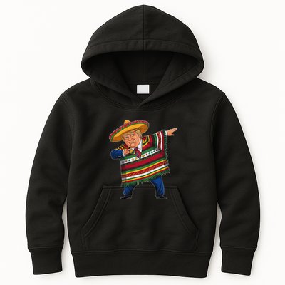 Funny Trump Dabbing Mexican Poncho Cinco De Mayo Kids Hoodie