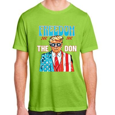 Freedom The Don 4th Of July Patriotic American Flag Trump Adult ChromaSoft Performance T-Shirt