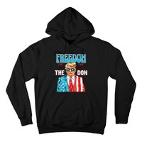 Freedom The Don 4th Of July Patriotic American Flag Trump Hoodie