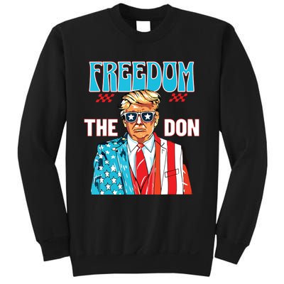 Freedom The Don 4th Of July Patriotic American Flag Trump Sweatshirt