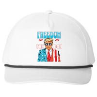 Freedom The Don 4th Of July Patriotic American Flag Trump Snapback Five-Panel Rope Hat