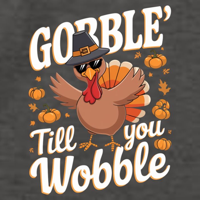 Funny Turkey Day Thanksgiving Gobble Till You Wobble Gift Vector Backpack