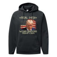 Funny Trump Diapers 2024 Hilarious Political Humor Performance Fleece Hoodie