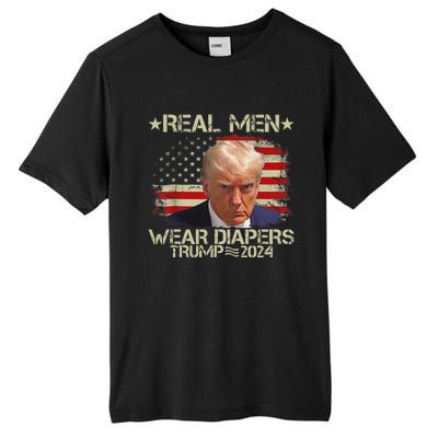 Funny Trump Diapers 2024 Hilarious Political Humor Tall Fusion ChromaSoft Performance T-Shirt