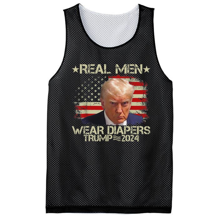 Funny Trump Diapers 2024 Hilarious Political Humor Mesh Reversible Basketball Jersey Tank