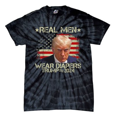 Funny Trump Diapers 2024 Hilarious Political Humor Tie-Dye T-Shirt