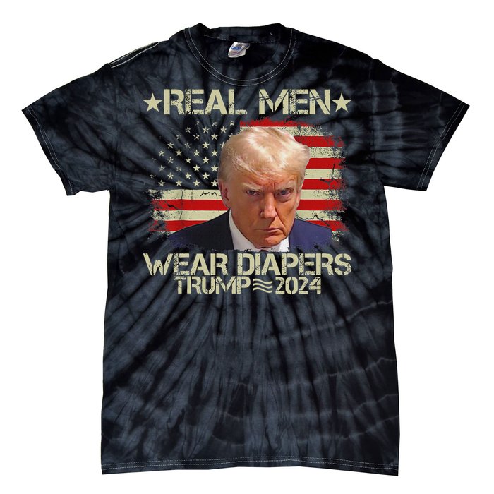 Funny Trump Diapers 2024 Hilarious Political Humor Tie-Dye T-Shirt