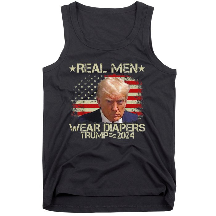 Funny Trump Diapers 2024 Hilarious Political Humor Tank Top